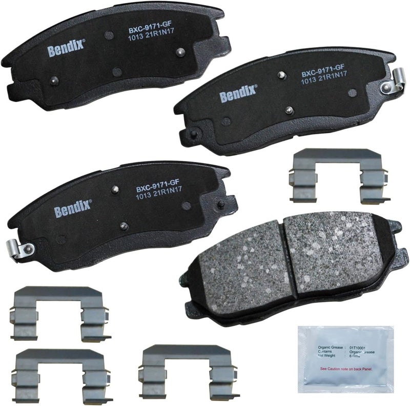 Bendix بطانات الفرامل الأمامية السيراميكية Priority1 CFC1013 لهيونداي XG350 2005-2003، كيا أمانتي 2006-2004 - Image 1